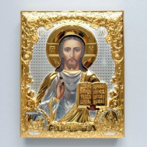 Икона в окладе Спаситель 21,5*18